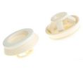 White Polypropylene, Thermoplastic 20mm Cable Grommet for 6 ... 13mm Cable Dia.